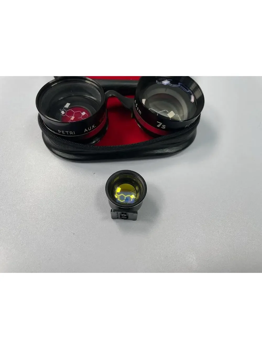 Vintage Petri Aux Lens Set Wide Angle Telephoto Viewfinder 7s 4.5cm w/ Case